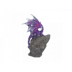 Statueta dragon violet Custodele de ametist 22 cm