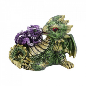 Statueta dragonei Dragonling Rest (Verde) 11.3cm