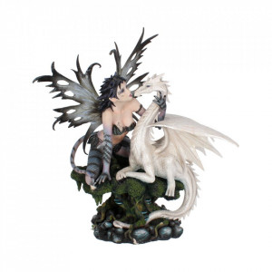 Statueta elf si dragon Jasmeen 48 cm
