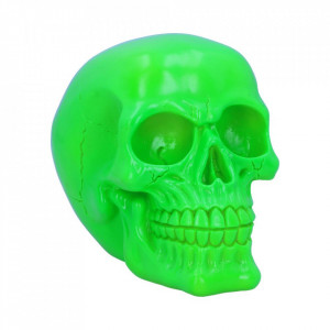 Statueta fosforescenta craniu Psychedelic - verde 15.5 cm