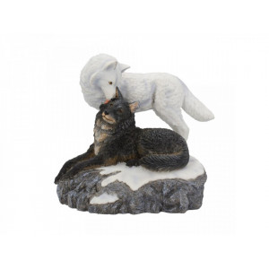 Statueta lupi Pupici in zapada - Lisa Parker - 21 cm