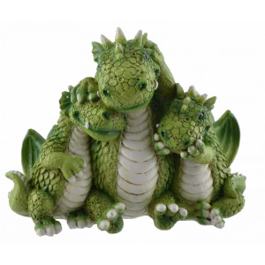 Statueta Trei dragonei intelepti - 9 cm