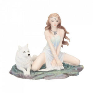 Statueta zana si lup Fecioara furtunii 16.5 cm