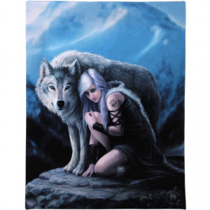 Tablou Canvas Lupul protector 19x25 cm