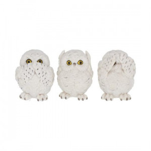 Three Wise Owls 8cm