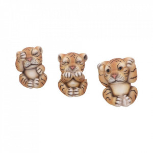 Three Wise Tigers 8cm