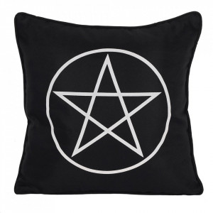 Perna alb-negru Pentagrama 35x35cm