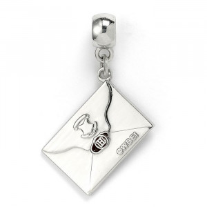Charm placat argint licenta Harry Potter Scrisoarea de Acceptare in Scoala Hogwarts