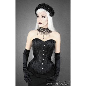 Choker negru Victorian Burlesque