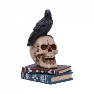 Figurina corb pe craniu Vraja Corbului 10.3 cm