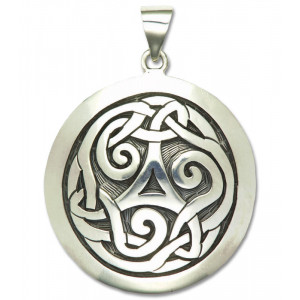 Pandantiv amuleta din argint pentru armonie Rob Ray Simboluri Mistice - Cerc cu Nod Celtic