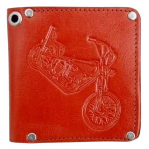 Portofel piele naturala Motocicleta 11x11.5 cm