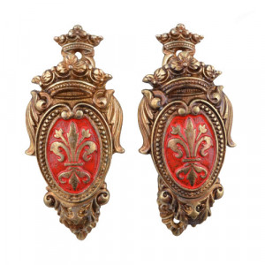 Set 2 suporturi pentru haine Fleur-de-Lis 10cm