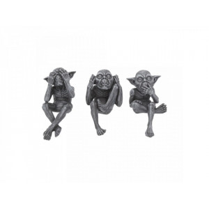 Set 3 statuete Trei goblini intelepti 12 cm