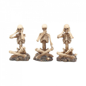 Set statuete Trei schelete intelepte 8.5 cm