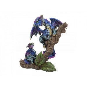 Statueta dragon cu pui Protectorul dragonelului 11 cm