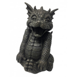 Statueta pentru gradina Dragonel razand 28cm