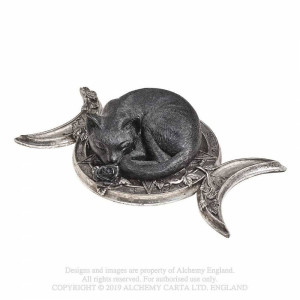 Statueta pisica neagra Witches Familiar