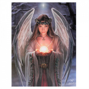 Tablou canvas, Yule Angel, 19x25cm - Anne Stokes