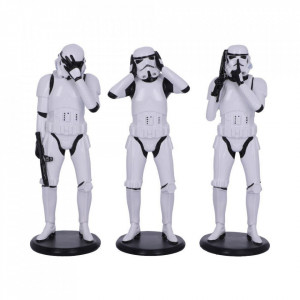 Set 3 statuete Star Wars Trei soldaţi Intergalactici intelepti -14 cm