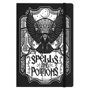 Agenda / Jurnal cartonat corb Spells & Potions