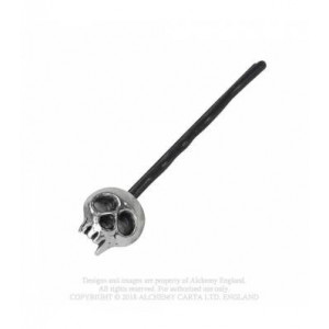Agrafa cu craniu Skully - negru
