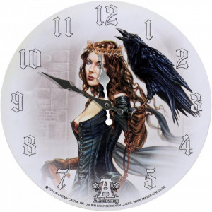 Ceas de perete din lemn corb Vesoeritide - Alchemy 34cm