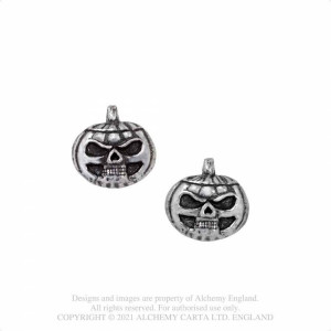 Cercei studs Craniu de dovleac