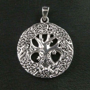 Pandantiv argint Arborele Vietii cu nod celtic