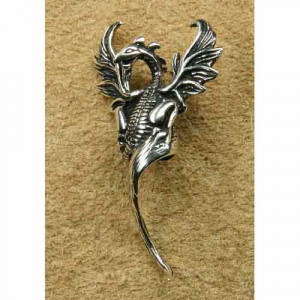 Pandantiv argint Pasarea Phoenix 5 cm