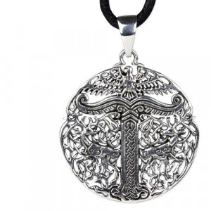 Pandantiv argint simbol celtic Irminsul