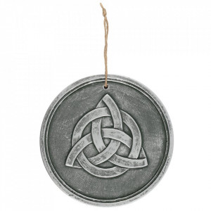 Placheta pentru perete din teracota Triquetra argintiu