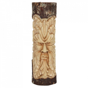 Placheta sculptata din lemn Green Man 50 cm