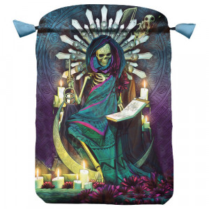 Punga satin pentru carti de tarot Santa Muerte