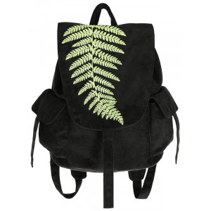 Rucsac piele ecologica intoarsa, brodat, Feriga