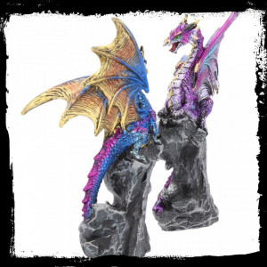 Set 2 statuete dragoni Protectorii taramului 15 cm