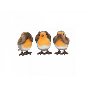 Set 3 statuete Trei Vrabiute Intelepte 8 cm