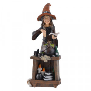 Statueta Vrajitoarea si cazanul ei magic 24 cm
