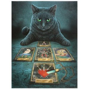 Tablou Canvas pisica Ghicitoarea 19x25cm - Lisa Parker