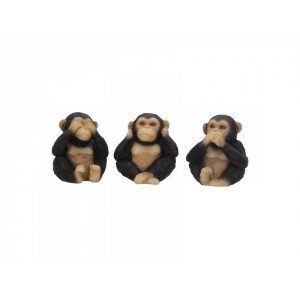 Three Wise Chimps 8cm