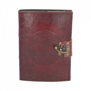 Agendă / Jurnal cu coperți din piele și încuietoare Copacul vieții 15x21 cm