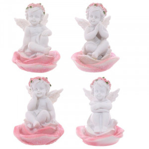 Decoratiune Ingeras pe trandafir 6 cm