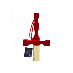 Jucarie - Sabie lemn Excalibur cu maner rosu 56cm