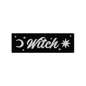 Petic textil decorativ / Patch brodat Witch