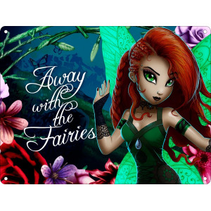 Placuta decorativa metal Away With The Fairies