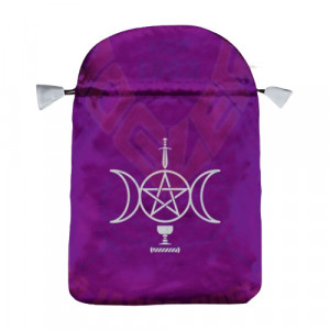 Punga satin pentru carti de tarot Luna tripla