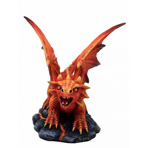 Statueta Age of Dragons - Dragon de foc pui - Anne Stokes - 13 cm