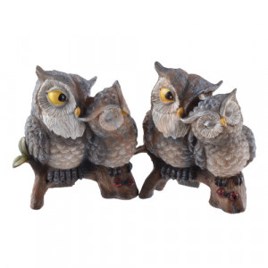 Statueta bufnita Love Birds 9 cm