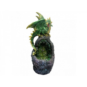 Statueta cu led dragon Gardianul Cristalului de Smarald
