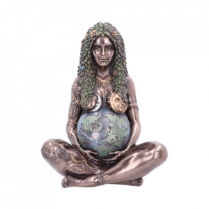 Statueta Mama Pamant finisaj bronz 30 cm